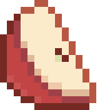 apple slice pixel art